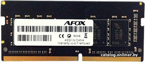 

Оперативная память AFOX 8GB DDR4 SODIMM PC4-21300 AFSD48FH2P