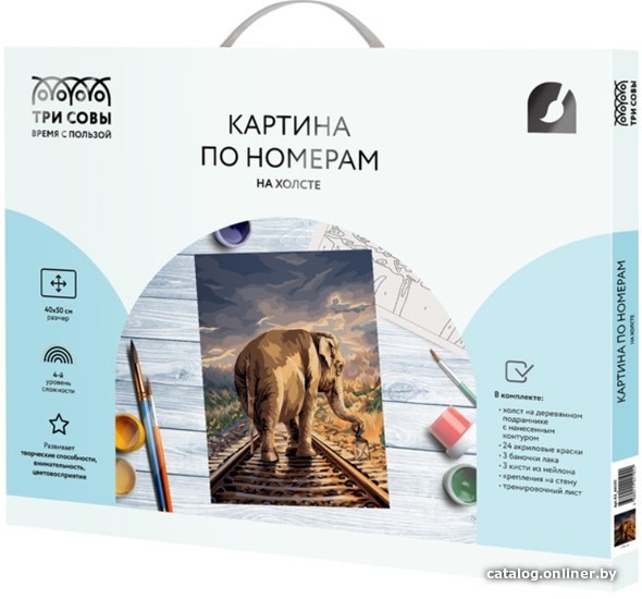 

Картина по номерам Три совы Путь КХ_44192