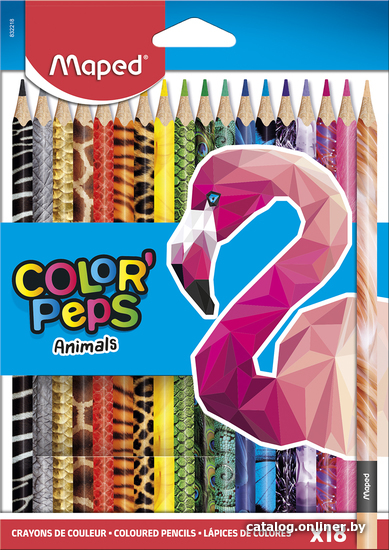 

Набор цветных карандашей Maped Color Peps Animals 832218 (18 шт)