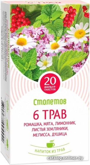 

Травяной чай Столетов 6 трав 20 шт