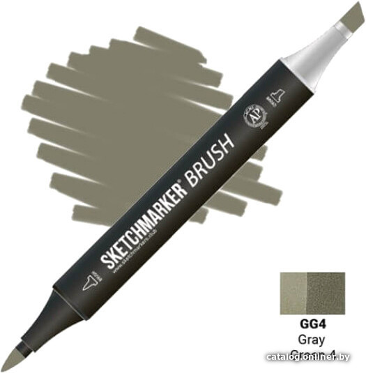 

Маркер художественный Sketchmarker Brush Двусторонний GG4 SMB-GG4 (серый/зеленый 4)