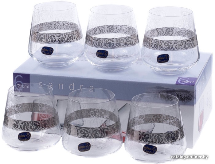 

Набор стаканов для воды и напитков Bohemia Crystal Sandra 23013/Q9171/290