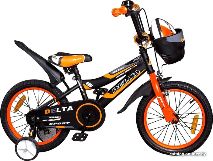 

Детский велосипед Delta Sport 16 (черный/оранжевый, 2019)