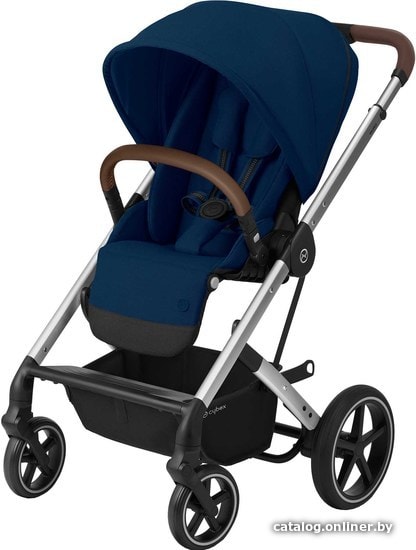 

Коляска прогулочная «книга» Cybex Balios S Lux 2020 (серебристая рама, navy blue)