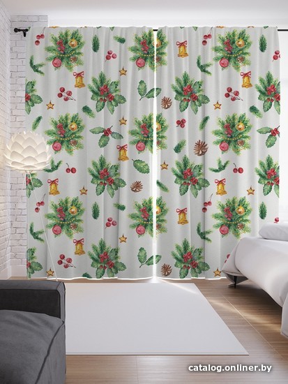 

Комплект штор JoyArty Букет с омелой 1.45x2.65 м p_380860_145x265 (2 шт)