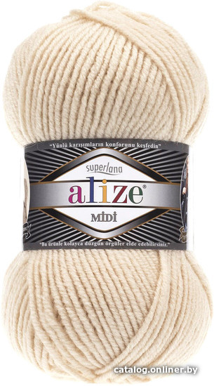 

Пряжа для вязания Alize Superlana midi 310 (170 м, шампань)