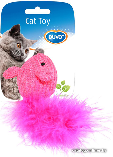

Игрушка для кошек Duvo Plus Мышка с хвостом из перьев 1717021/DV (цвет в ассортименте)