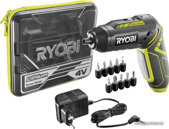 

Электроотвертка Ryobi R4SDP-L13T 5133003689 (с АКБ и набором бит)