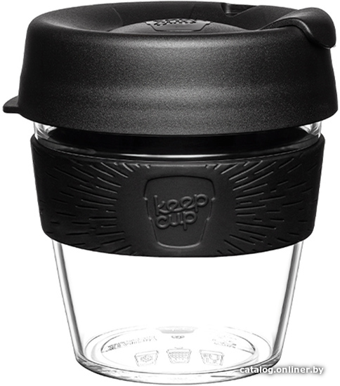 

Многоразовый стакан KeepCup Original S Clear Black 227мл (черный)