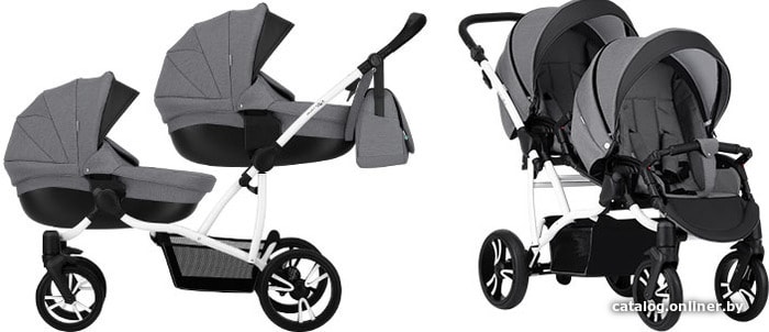 

Универсальная коляска BEBETTO Bebetto42 Comfort (2 в 1, 04, белая рама)