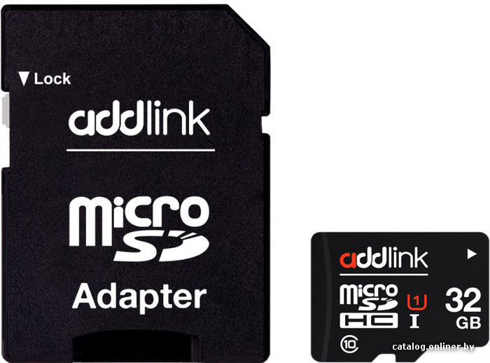 

Карта памяти Addlink microSDHC 32GB (Class 10) + адаптер [AD32GBMSH310A]