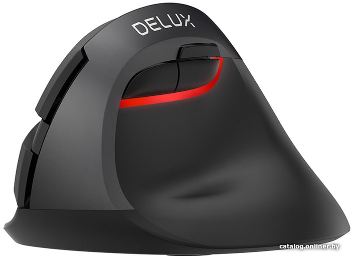 

Вертикальная мышь Delux M618mini GX (черный/серый)