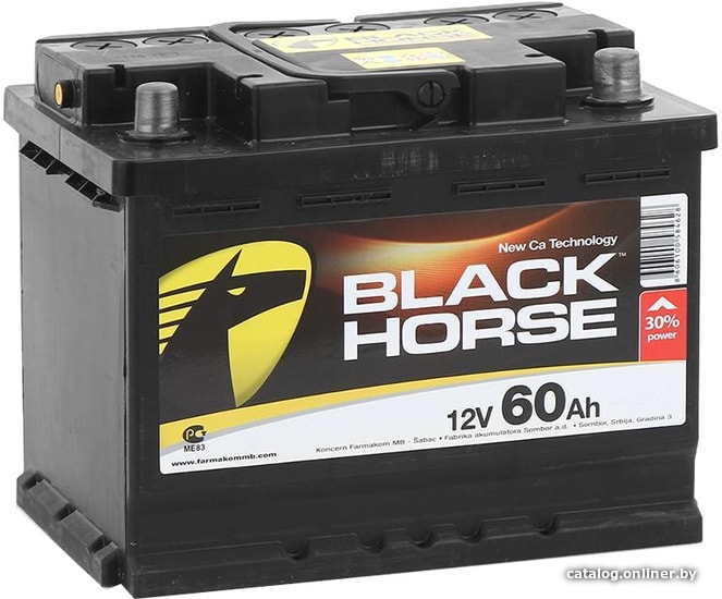 

Автомобильный аккумулятор Black Horse BH60.0 R (60 А·ч)