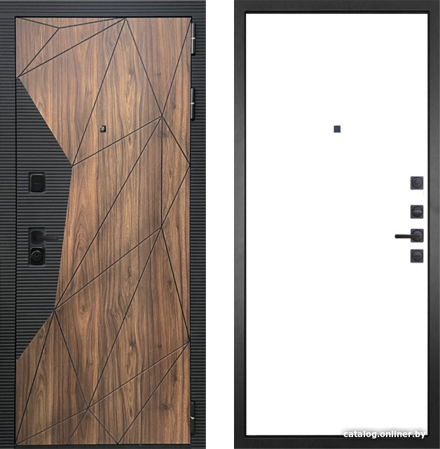 

Металлическая дверь Двери Гранит Континент 003 205x86 (коричневый/белый, правый)