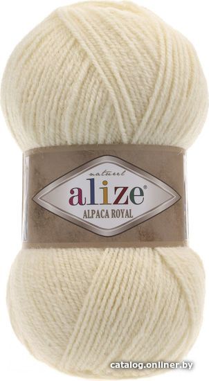 

Пряжа для вязания Alize Alpaca royal 01 100 г 250 м (молочный)
