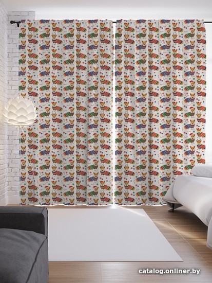 

Комплект штор JoyArty Рождественские собаки 1.45x2.65 м p_350085_145x265 (2 шт)