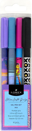 

Набор гелевых ручек Lorex Mix Slim Soft Grip LXGPSSG-MX-4p (4 шт)