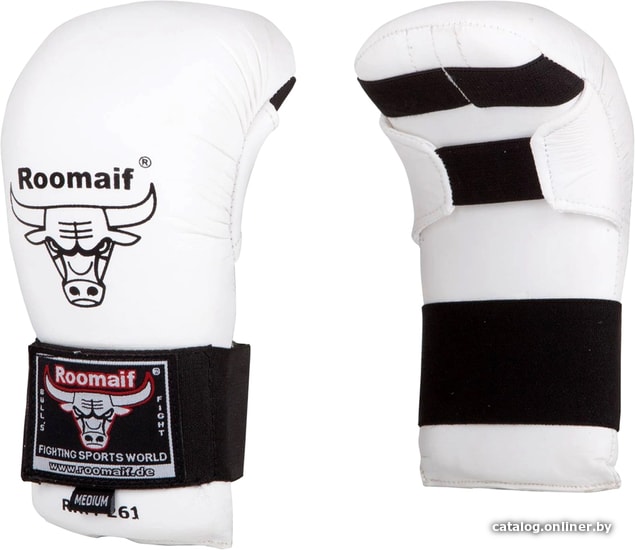 

Перчатки для единоборств Roomaif RKM-260 ПУ XL (белый)