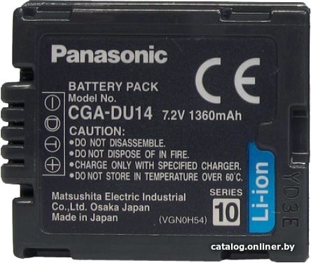 

Аккумулятор Panasonic CGA-DU14