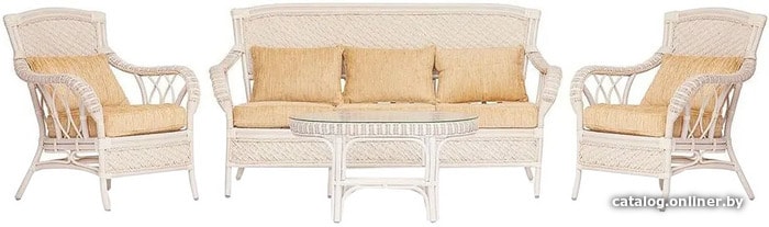 

Набор садовой мебели TetChair Andrea (диван/2 кресла/стол со стеклом, elephant ivory)