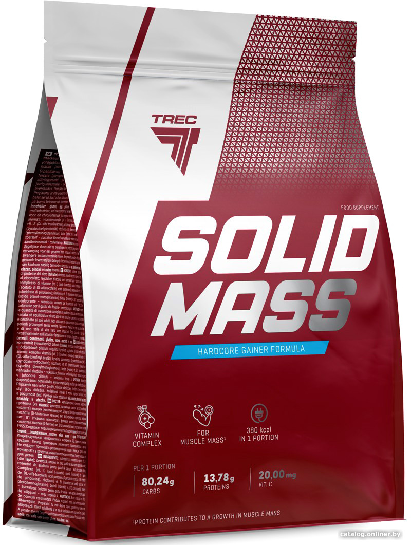 

Гейнер Trec Nutrition Solid Mass 3 кг (ваниль)