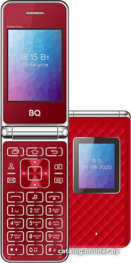 

Кнопочный телефон BQ-Mobile BQ-2446 Dream Duo (красный)