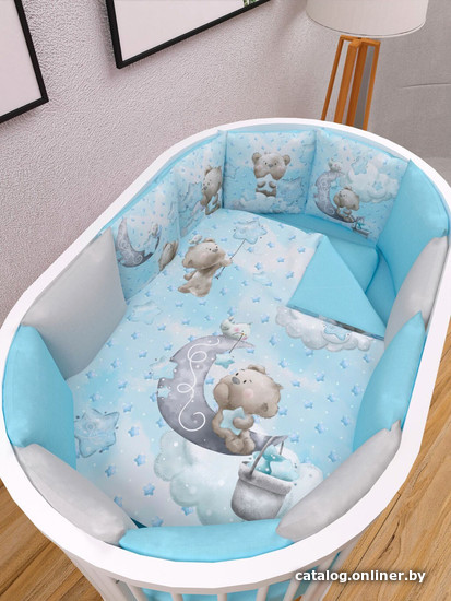 

Постельное белье Amarobaby Candy Bear AB213017CB19 (17 предметов, голубой)
