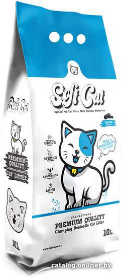 

Наполнитель для туалета Soft Cat С активированным углем комкующийся (10 л/8.5 кг)