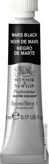 

Акварельная краска Winsor & Newton Professional №386 102386 (5 мл, черный Марс)