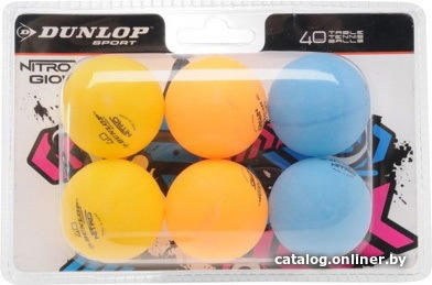 

Мяч для настольного тенниса DUNLOP Nitro Glow 40 (1 звезда, 6 шт)