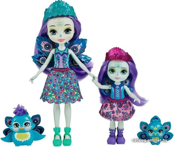 

Кукла Mattel Enchantimals Сестрички с питомцами Пэттер, Пьера Павлина HCF83