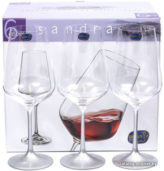 

Набор бокалов для вина Bohemia Crystal Sandra 40728/450
