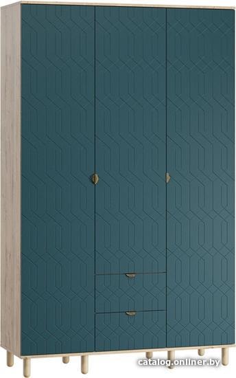 

Шкаф распашной Woodcraft в прихожую Теджонс-3 (deco aquamarine)