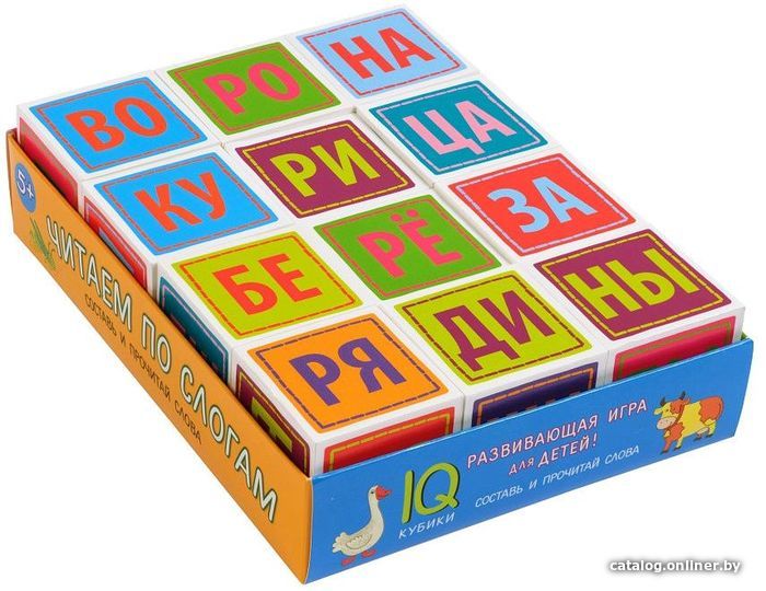 

Кубики Айрис-Пресс Умные кубики в поддоне. Читаем по слогам 9785811270927
