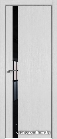 

Межкомнатная дверь ProfilDoors 6ZN 80x200 (монблан/стекло черный лак)