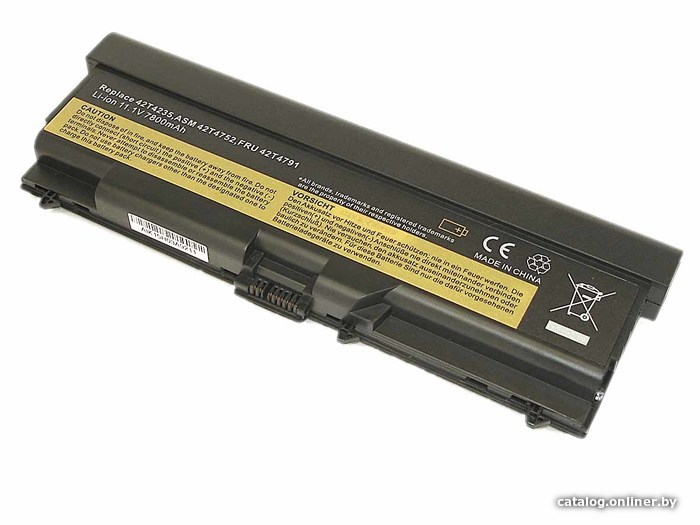 

Аккумуляторы для ноутбуков RageX Lenovo ThinkPad T410 (42T4235) 7800мАч, черный