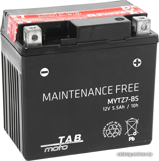 

Мотоциклетный аккумулятор TAB YTZ7-BS (5.5 А·ч)