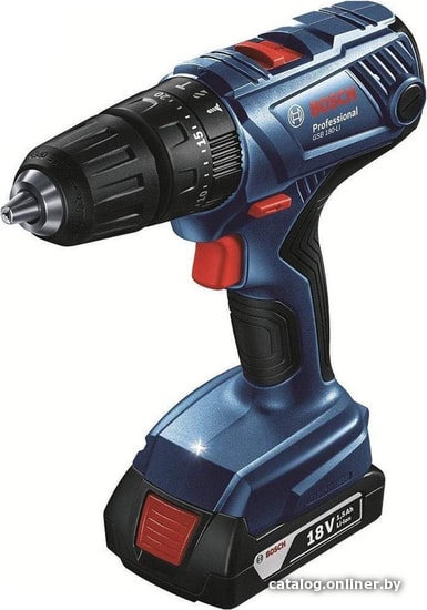 

Ударная дрель-шуруповерт Bosch GSB 180-LI Professional 06019F8320 (с 2-мя АКБ, кейс)