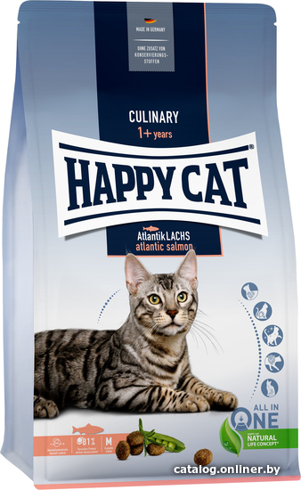 

Сухой корм для кошек Happy Cat Cat Adult Атлантический лосось 0.3 кг