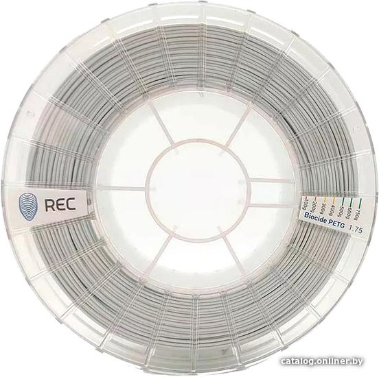 

Пластик REC Biocide PETG 1.75 мм 750 г (белый)