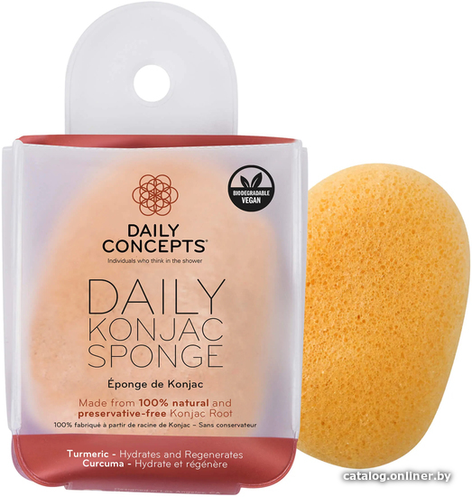 

Губка для лица Daily Concepts Konjac Sponge Turmeric DC18