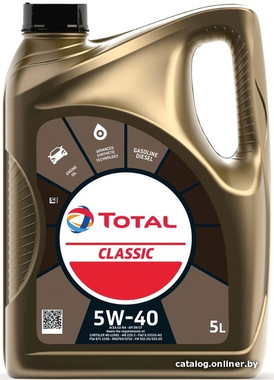 

Моторное масло Total Classic 5W-40 5л