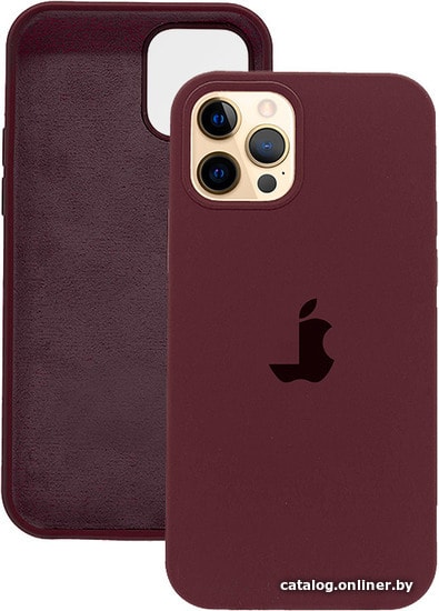 

Чехол для телефона EXPERTS Silicone Case для Apple iPhone 12/12 Pro (винный)