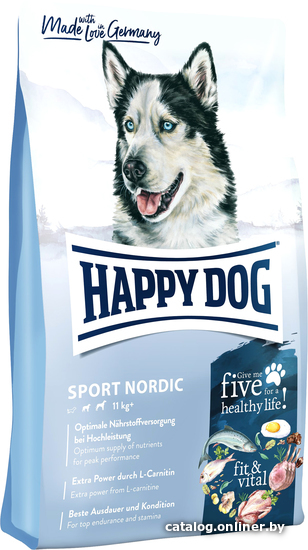 

Сухой корм для собак Happy Dog Sport Nordic птица, ягненок 14 кг