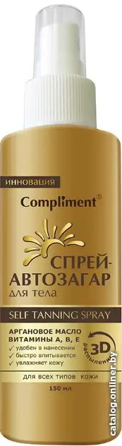 

Спрей-автозагар Compliment для тела для всех типов кожи 150 мл