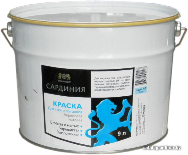 

Краска Командор Сардиния База C 9 л