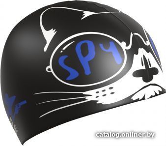 

Шапочка для плавания Mad Wave Spy Cat (черный)