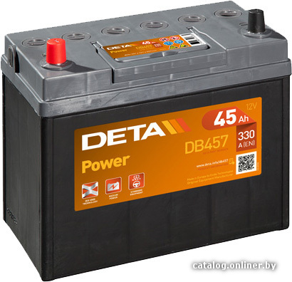 

Автомобильный аккумулятор DETA Power DA457 (45 А·ч)