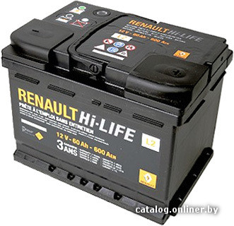 

Автомобильный аккумулятор Renault Hi-LIFE (60 А·ч) [7711238597]