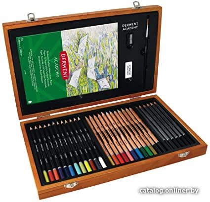 

Школьный набор для рисования Derwent Academy Wooden Gift Box